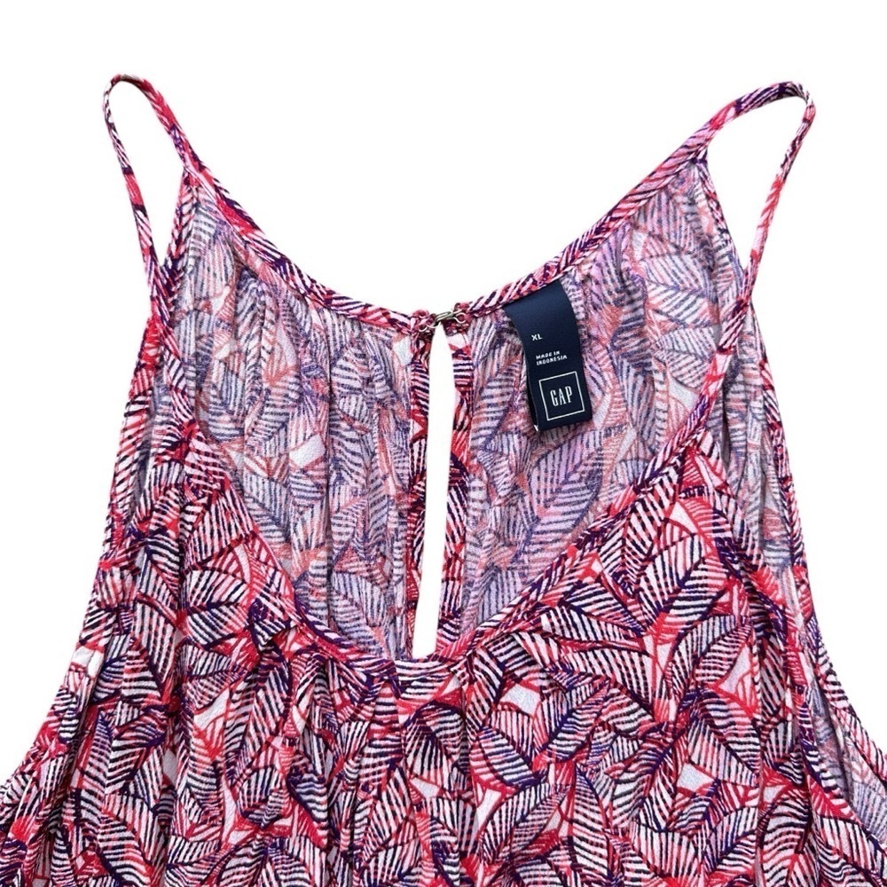 GAP Sleeveless Print Lightweight Halter Jumper Romper, XL - Picture 9 of 16